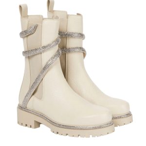 Snakelike Winding Rhinestone Knight Platform Smoke Pipe Ankle Boots | ShopDecimals