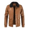 Men's Leather Coat Thickened Medium Length Coat | ShopDecimals