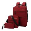 Casual Men's Backpack Three-piece Outdoor Travel Computer Backpack Female School Bag | ShopDecimals