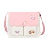 Mori Student Messenger Bag Female Cute Girl Heart Hit Color Single Shoulder Bag | ShopDecimals