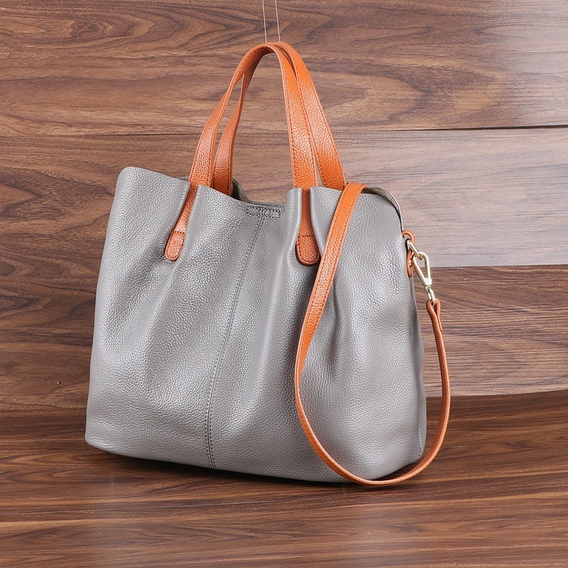 Cowhide Picture Bag Tote Bag Shoulder Bag Soft Leather Crossbody Handbag | Sh... - Picture 2 of 6