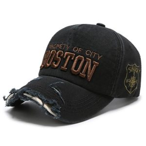 Women's Fashion Embroidered Ripped Cool Baseball Hat | ShopDecimals
