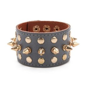 Rock punk leather bracelet | ShopDecimals