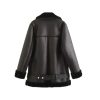 Jacket Tops Women's Trendy Belt PU Leather Jacket | ShopDecimals