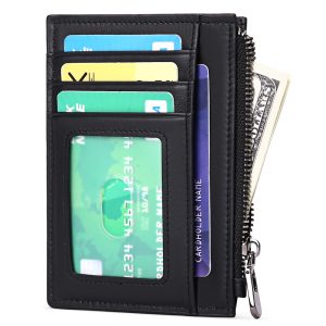 Simple Style Card Holder Layer Oil Wax Leather Small Wallet | ShopDecimals