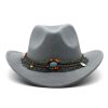 Cowboy Hats Curled Felt Riding Men And Women | ShopDecimals