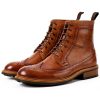 Men's High-top Casual Cowhide Round Toe Leather Boots | ShopDecimals