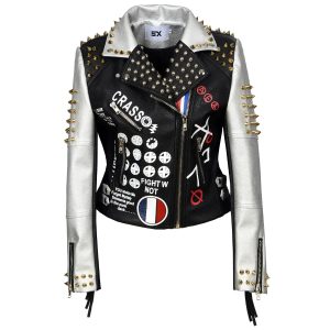 Women's rock graffiti leather | ShopDecimals