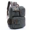 Men Canvas Backpack Shoulder Bag Students Leisure Bag Computer Bag School Mochila Teenagers 15inch Laptop Rucksack | ShopDecimals