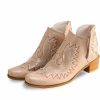 Pointed Embroidered Chunky Heel Women's Pointed-toe Short Tube Boots | ShopDecimals