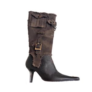Retro Pointed Belt Buckle Western Cowboy Boot Detachable Two-way Wear Tooling | ShopDecimals