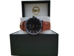 The Samuel Tunji Ade I-TW121 Memory Watch - Stylish Italian Leather Strap, Black Dial, Sapphire Glass Protection- I-Tem Innovation by Temi | ShopDecimals