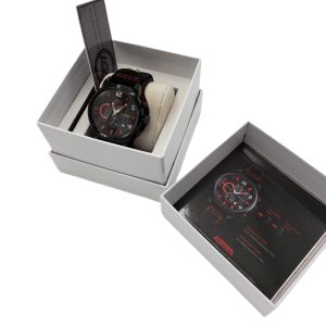 The Perfect Gentleman I-TW20A (Red) Series One Wristwatch: A Classy and Multi-Functional Timepiece with High-Quality Leather Strap and Stainless Steel Clasp- I-Tem Innovation by Temi | ShopDecimals