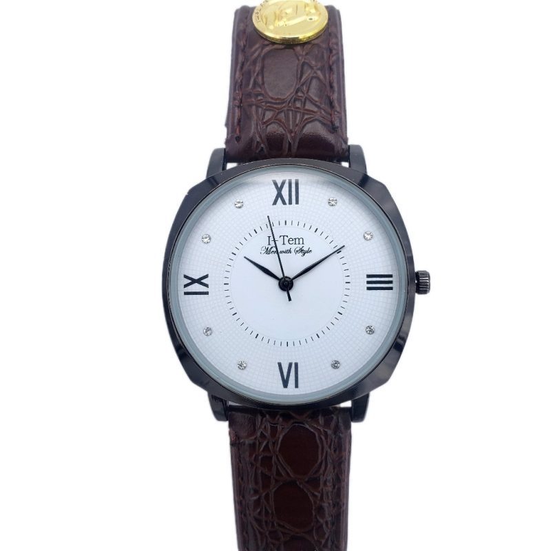 I-Tem Elliot Cohen I-TW770 Fancy Watch: Stylish Black Frame Dial with Sapphire Glass Protection and Multi-Color Italian Leather Strap- I-Tem Innovation by Temi | ShopDecimals - Coffee