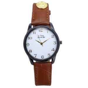 The Franklin's Watch I-TW493 Watch Series: Tradition Meets Innovation with Italian Leather Straps and Sapphire Glass Protection- I-Tem Innovation by Temi | ShopDecimals - Brown