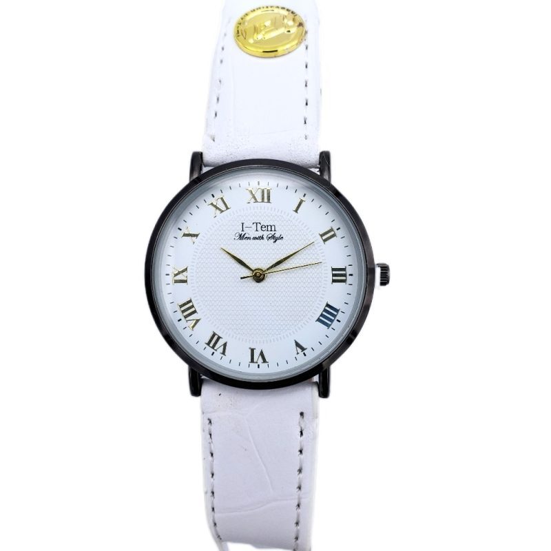 The Lexington Dyre I-TW456 Men's Classy Watch - Stylish Italian Leather Strap, Sapphire Glass Protection, and Roman Numeral Dial- I-Tem Innovation by Temi | ShopDecimals - White
