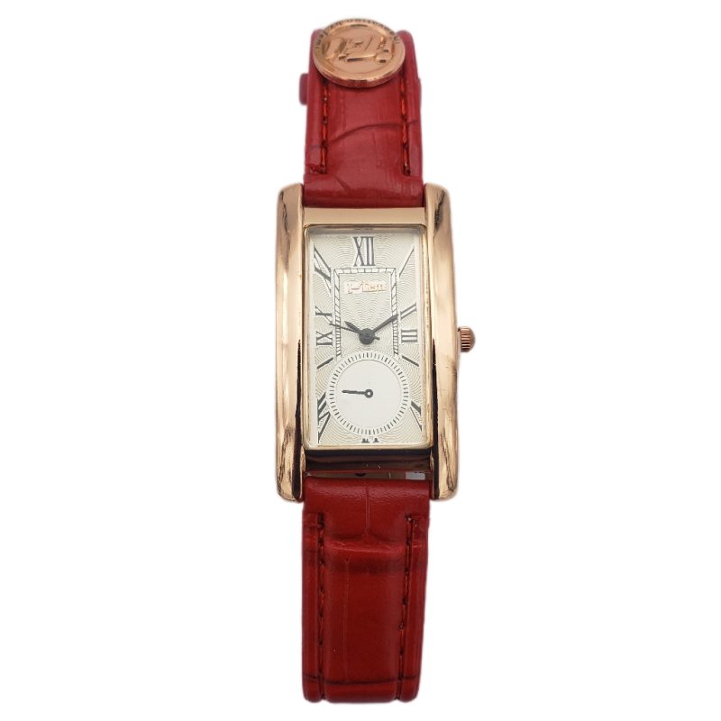 I-Tem's Princess Monica I-TW450 Women's Easy Reader Dial Watch - Stylish Italian Leather Strap with Gold Frame and Roman Numeral Design- I-Tem Innovation by Temi | ShopDecimals - Red