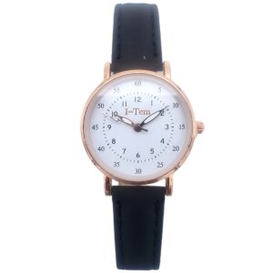 I-Tem Time-goddess I-TW645 Chronograph Watch for Ladies - Stylish Suede Leather Strap Options and Precise Timekeeping- I-Tem Innovation by Temi | ShopDecimals - Black