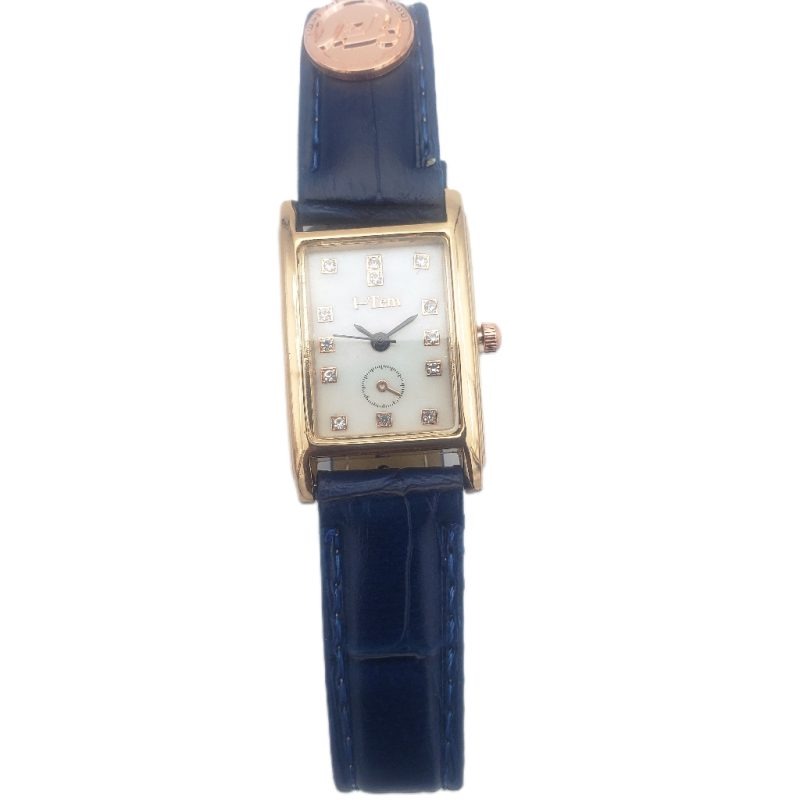 I-Tem Samara I-TW747 Ladies Quartz Diamond Design Square Leather Strap Wristwatch - Stylish and Elegant Timepiece for Women- I-Tem Innovation by Temi | ShopDecimals - Blue