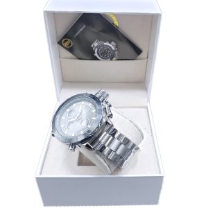 Time Master I-TW40C Chronograph Watch: Illuminated Face, Tachymeter Measurement, and Oyster Chain Band- I-Tem Innovation by Temi | ShopDecimals