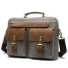 Cowhide with cloth briefcase | ShopDecimals