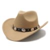 Minority Style Woolen Western Cowboy Hats Men's And Women's Couple Hats | ShopDecimals