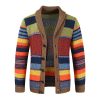 Style Men's Color Blocking Lapel Sweater Coat Is Fashionable | ShopDecimals