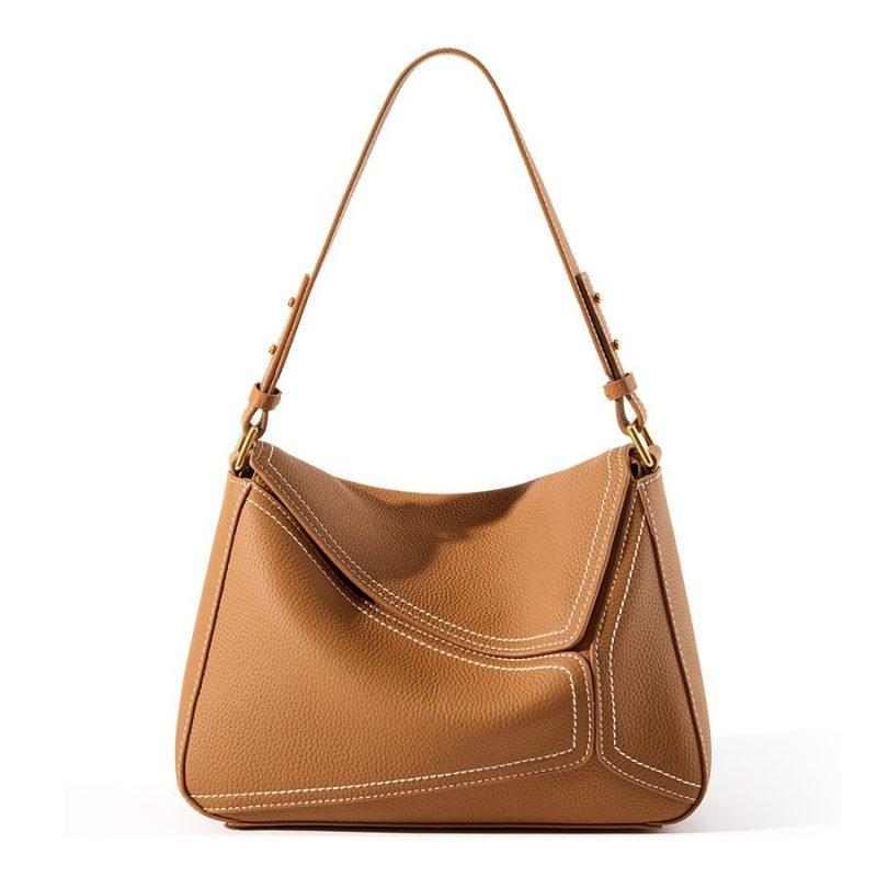 All-match Commute First Layer Cowhide Geometric Pillow Bag | ShopDecimals