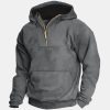 Men's Hooded Solid Color Sports Fleece Sweater Coat | ShopDecimals
