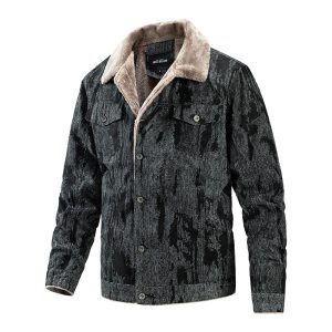 Casual Baseball Plus Fleece Jacket for Men