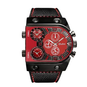 Large dial multi-time zone men's watch quartz watch | ShopDecimals