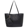 Women's Fashionable Wave Pattern Diamond Plaid Embroidered Shoulder Bag | ShopDecimals