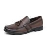 Men's Loafer Tassel Slip-on Business Casual Round Toe Leather Shoes |ShopDecimals