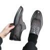 Men's Leather Shoes Breathable Business Formal Wear Round Toe | ShopDecimals