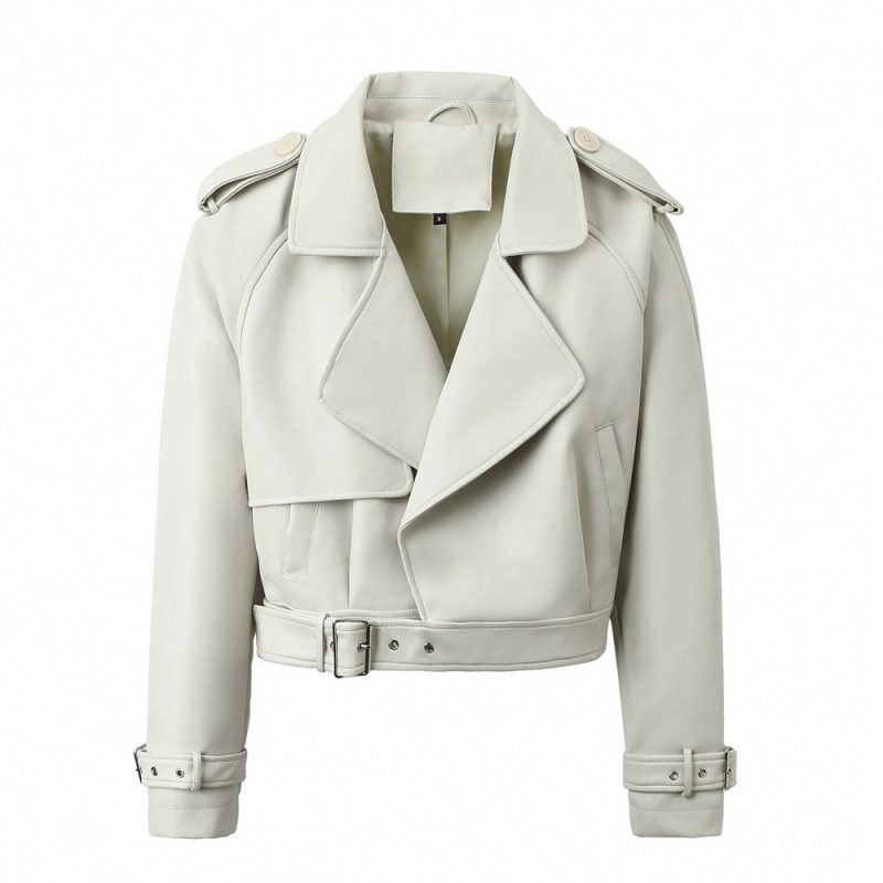 Women's Solid Color Casual Loose Fit Leather Jacket | ShopDecimals