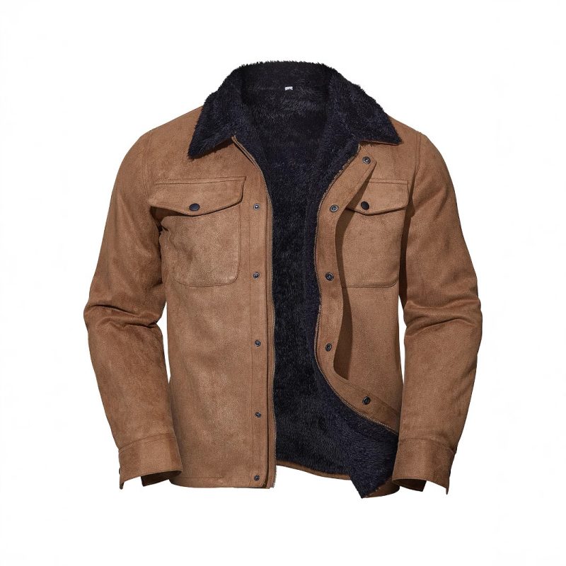 Men's Vintage Suede Casual Coat Lapel | ShopDecimals