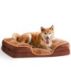Memory Foam Pet Bed, Suitable For Small Dogs And Cats, With Washable And Removable Bedspread, Non-slip Base, Waterproof Padding, Egg Crate Foam, Improved Sleep, Brown, Extra Large | ShopDecimals