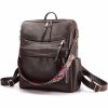 Women's PU Leather Brown Backpack | ShopDecimals