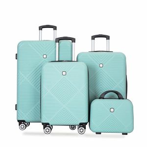 4-piece ABS Lightweight Carrying Case, 14 Inch Makeup Box | ShopDecimals