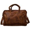 Men's Vintage First Layer Leather Travel Briefcase | ShopDecimals
