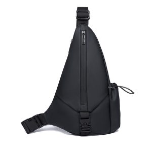 Derm Men's Crossbody Motorcycle Chest Bag Triangle Sunday Bag | ShopDecimals