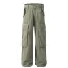 Multi-pocket Design Men's Army Green Cargo Pants Loose Straight |ShopDecimals