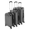 3-in-1 ABS Trolley Case 20 Inches, 24 Inches, 28 Inches Dark Gray | ShopDecimals