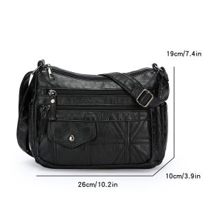 Women's Multi-compartment Large Capacity PU Soft Leather Fashion Crossbody Bag | ShopDecimals