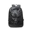 3D Wolf Head Rucksack High Quality Pu Leather Backpack Laptop Bags | ShopDecimals