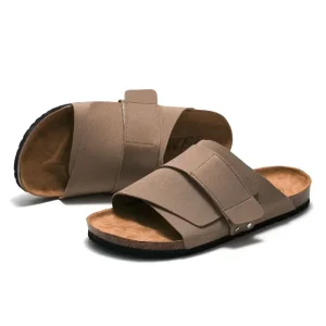 Men's Cork Slippers Suede Leather Mule Clogs Slippers Man | ShopDecimals