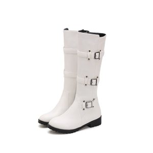 Large Size Knight Boots Belt Buckle High Boots | ShopDecimals