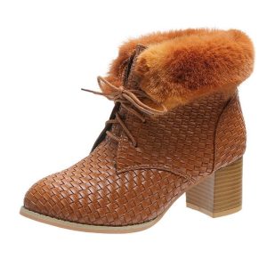 Block-heeled warm high heels | ShopDecimals