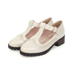 College Style Large Size Women's Shoes T-shoes Spring Buckle Single Shoes Student Shoes | ShopDecimals