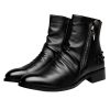 Rivet Men's Shoes Warm Pointed Toe Leather Men's High-top Boots | ShopDecimals